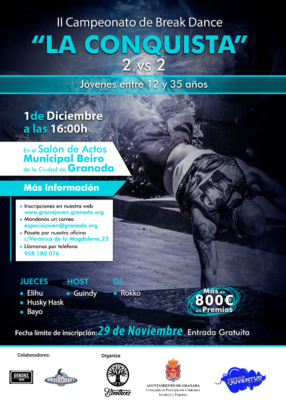 ©Ayto.Granada: Enredate: II Concurso Breakdance 